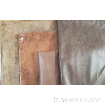 Cuir bronzé tricoté comme un tissu pour le canapé furière
